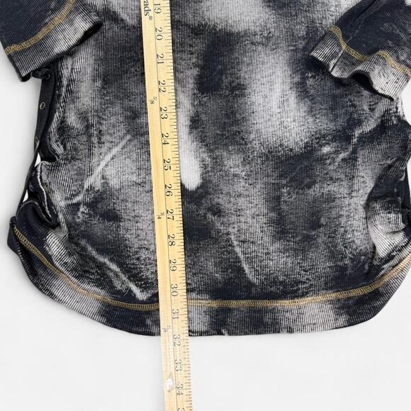 Y2K Grunge IDI by Mathew Tie Dye Rhinestone Tunic Top - Size S - Biker Rocker - Picture 8 of 8